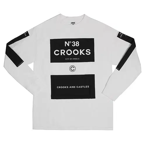 [새상품] 크룩스앤캐슬 티셔츠 M사이즈 BLOCKS 38 LS TEE - WHT(1510111)