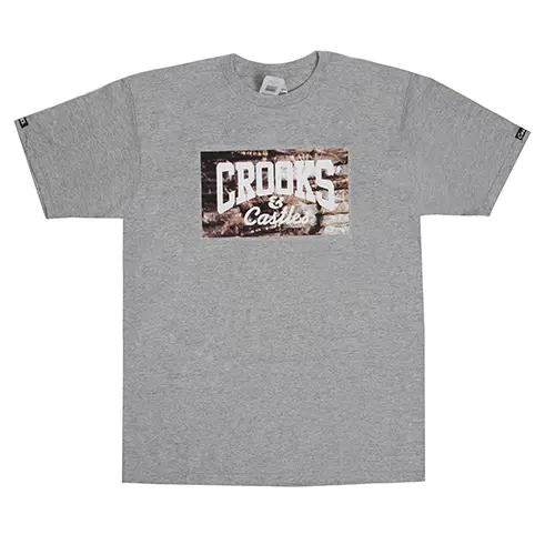 [새상품] 크룩스앤캐슬 티셔츠 S사이즈 BRICKS CORE LOGO TEE - GRY(1510703-2)