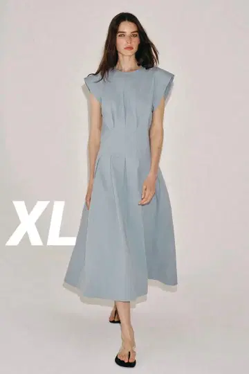 ZARA 플리츠 포플린 ZW COLLECTION 원피스 XL 새상품