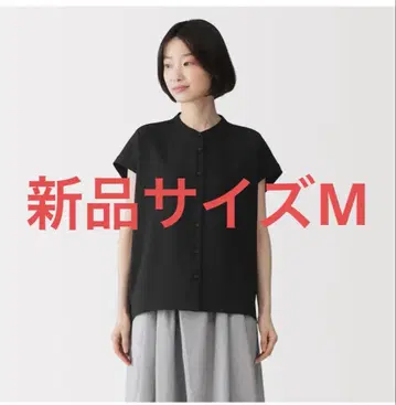 무인양품 바람이 통하는 프렌치 슬리브 블라우스 M