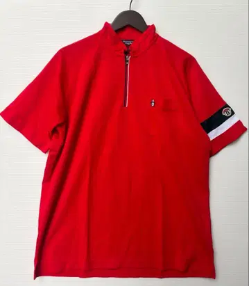 새상품급! Munsingwear LL 하프 지퍼 골프웨어 빨간색 남성용