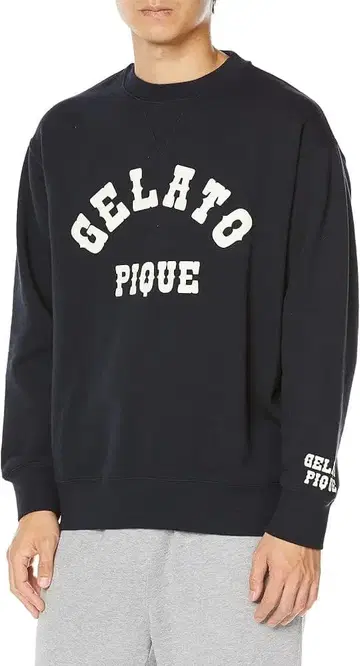 GELATO PIQUE HOMME 리사이클 쭈리 칼리지 로고 풀오버