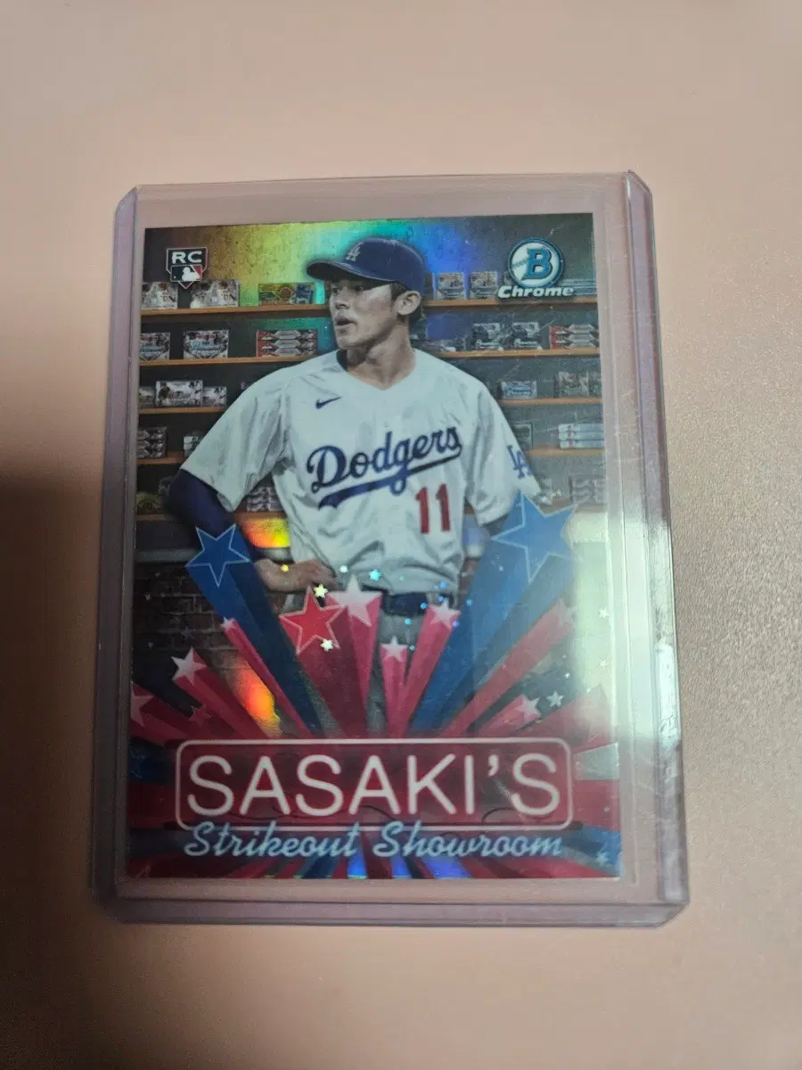 로키 사사키 2025 바우만크롬 Hobby Stars 루키 카드