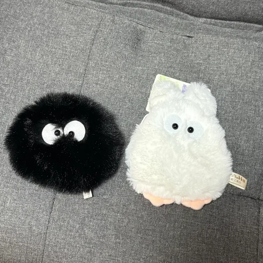 지브리 스스와타리 & 토토로 미니 부엉이 인형 키링 2종 세트