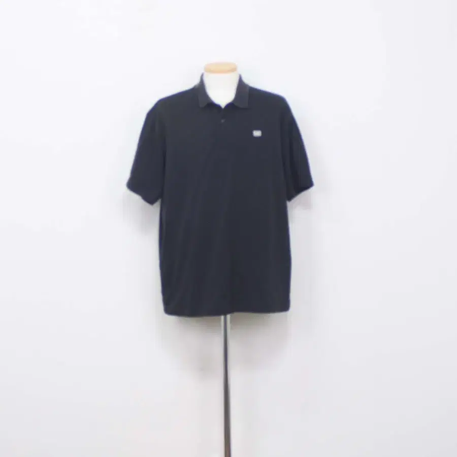 [정품] 뉴발란스(NEW BALANCE) 남성 블랙 경량 폴리 면 반팔 카라티 폴로티 L (100) 신상 정인샵