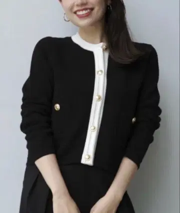 anuans 아뉴앙스 노카라 라벤 니트 자켓 S 사이즈