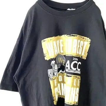 WAKE FOREST ACC T셔츠 L 블랙 블랙 구제 의류