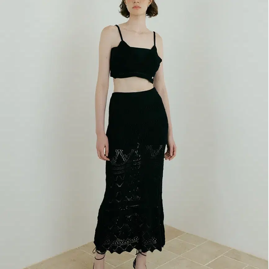 새상품) 루시르주 크로쉐 스커트 투피스 Weave Crochet Two-piece