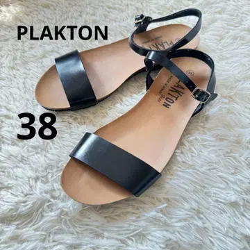 PLAKTON 플락톤 앵클 스트랩 샌들 블랙 38 24.0