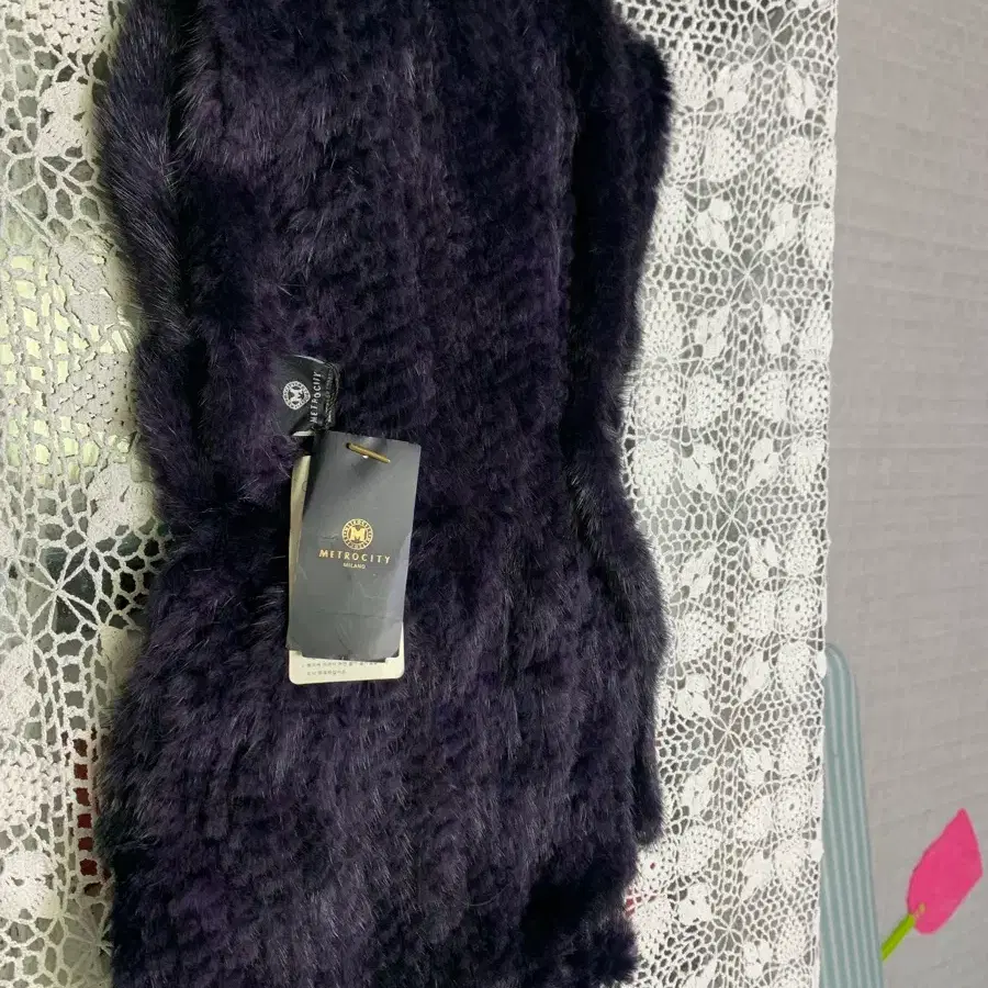 메트로시티 밍크머플러 진한보라색