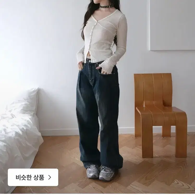 베이비랩 핀 실루엣 데님 팬츠 청바지 흑청 블랙
