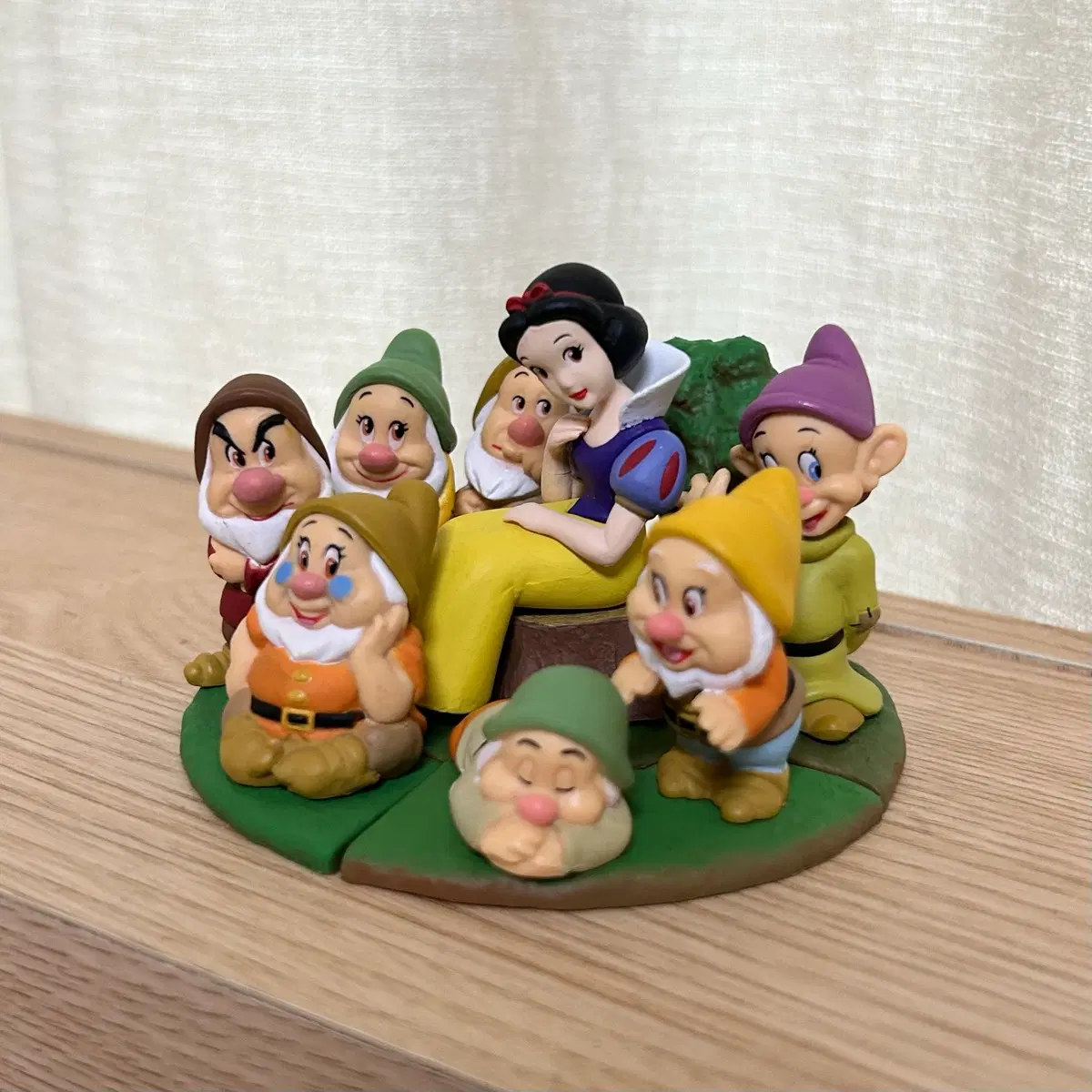 일괄) 디즈니 백설공주 일곱 난쟁이 난장이 디오라마 가챠 피규어