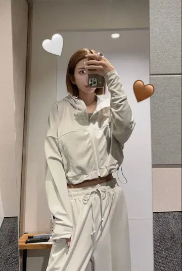 시쨩 차광 후드티 팬츠 세트 미사용 새상품 베이지