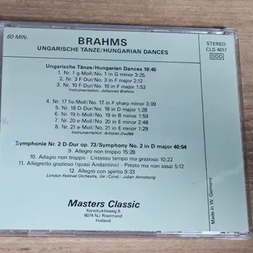 Brahms: Hungarian Dances, Symphony No.2 (수입CD) | CD/DVD/LP