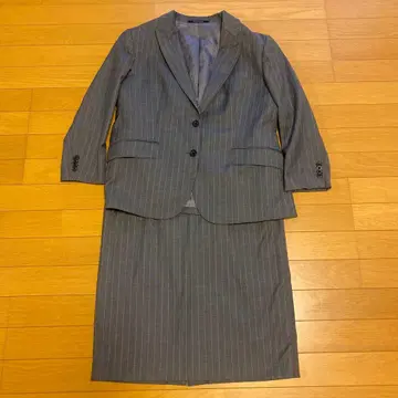 KASHIYAMA 스커트 수트 상하의 그레이 스트라이프