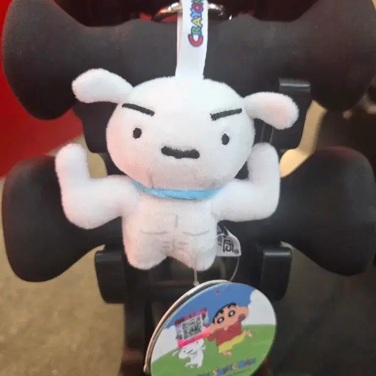 정품 흰둥이 근육 헬스 키링 새상품