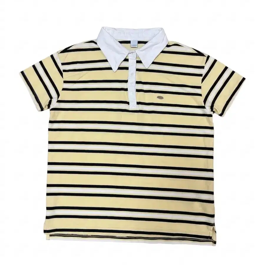 론론 HENRYNECK RUGBY TEE YELLOW NAVY STRIPE