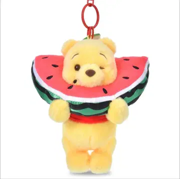 곰돌이 푸 봉제 인형 키링 수박 제일 좋아해