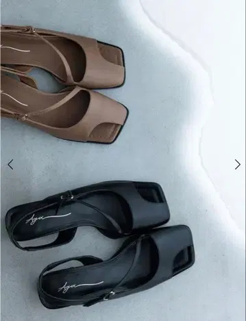 새상품 야마다야 Aga 레더라이크 오픈토 샌들 블랙