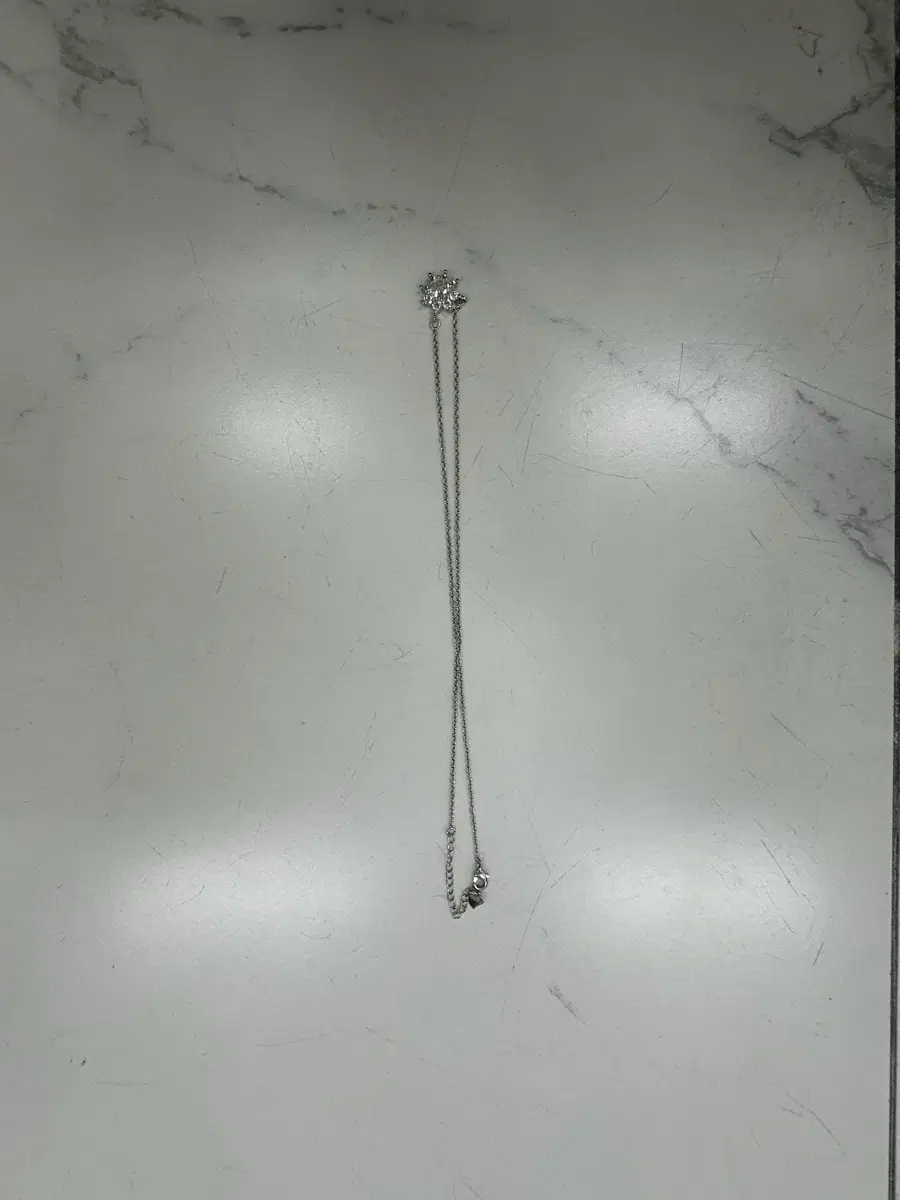 925실버 눈꽃 플라워 큐빅 펜던트 목걸이 45cm 상태최상 3.5만원 판매합니다