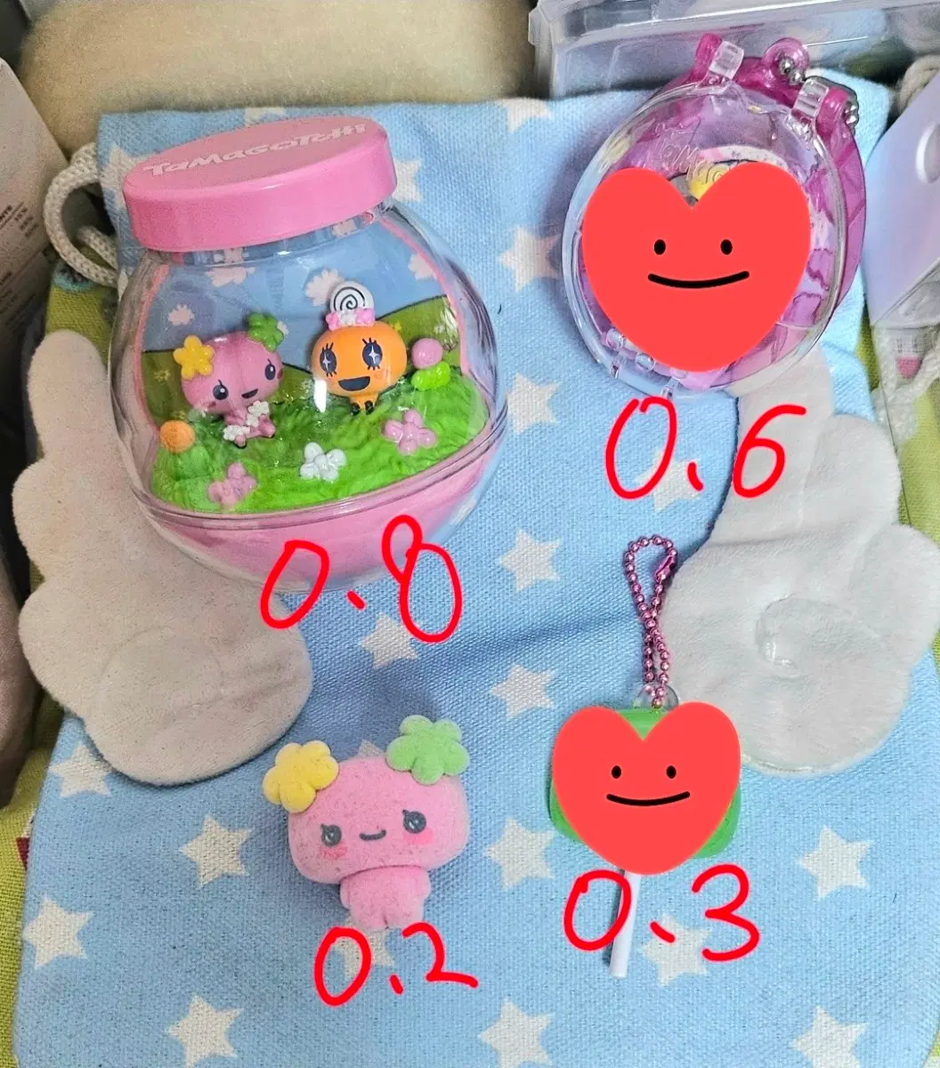 반다이 다마고치 가챠 양도 오야지치 구치파치 플라워치 메메치
