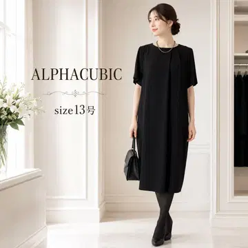 새상품급 빅 사이즈 ALPHACUBIC 블랙 원피스