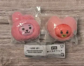 [미사용 새상품] BT21 봉제 인형 클립 COOKY TATA 정국 뷔