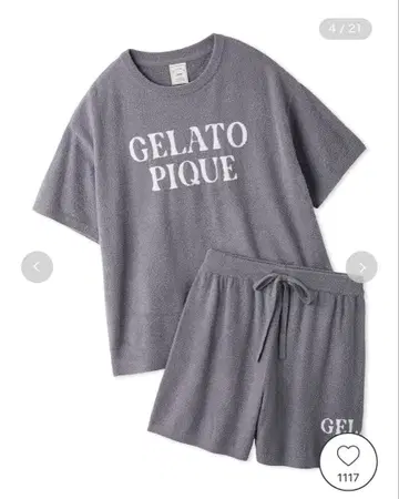 gelato pique 룸웨어 상하의 세트