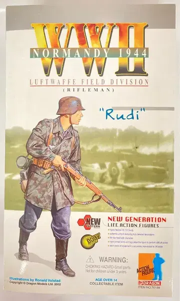 DRAGON NEW GENERATION LIFE ACTION FIGURES RUDI LUFTWAFFE FIELD DIVISION RIFLEMAN 12인치