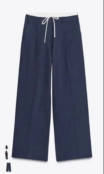 ZARA 더블 허리 밴딩 스트라이프