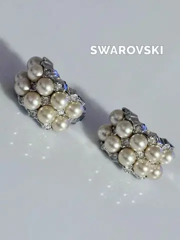 SWAROVSKI 펄 크리스탈 귀걸이