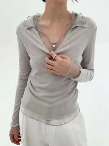 gypsohila 시어 레이어드 긴팔 티셔츠