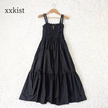 xxkist V 비주얼계 블랙 오버롤 스커트 롱 원피스 S