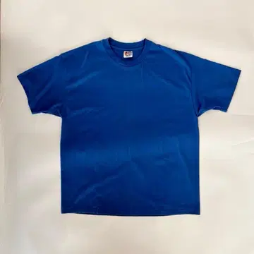 레어 90s Hanes BEEFY 무지 T셔츠 USA제 블루 2XL