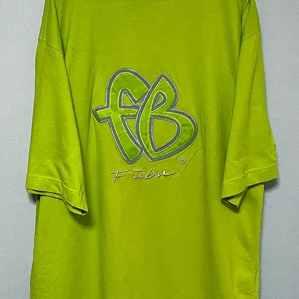 FUBU 푸부 올드스쿨 빅로고 패치자수 남자 반팔티 제일모직 L 100
