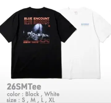 [ 새상품 ] BLUE ENCOUNT 26SMTee 화이트 XL