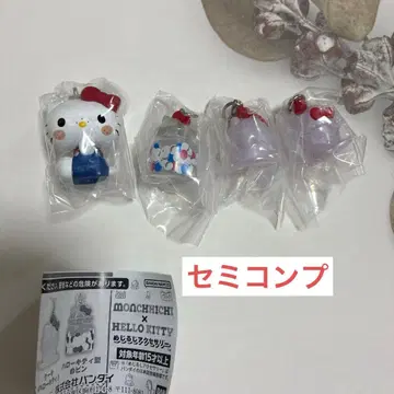 새상품 몽치치 x 헬로키티 메지루시 액세서리 4종 세미 컴프