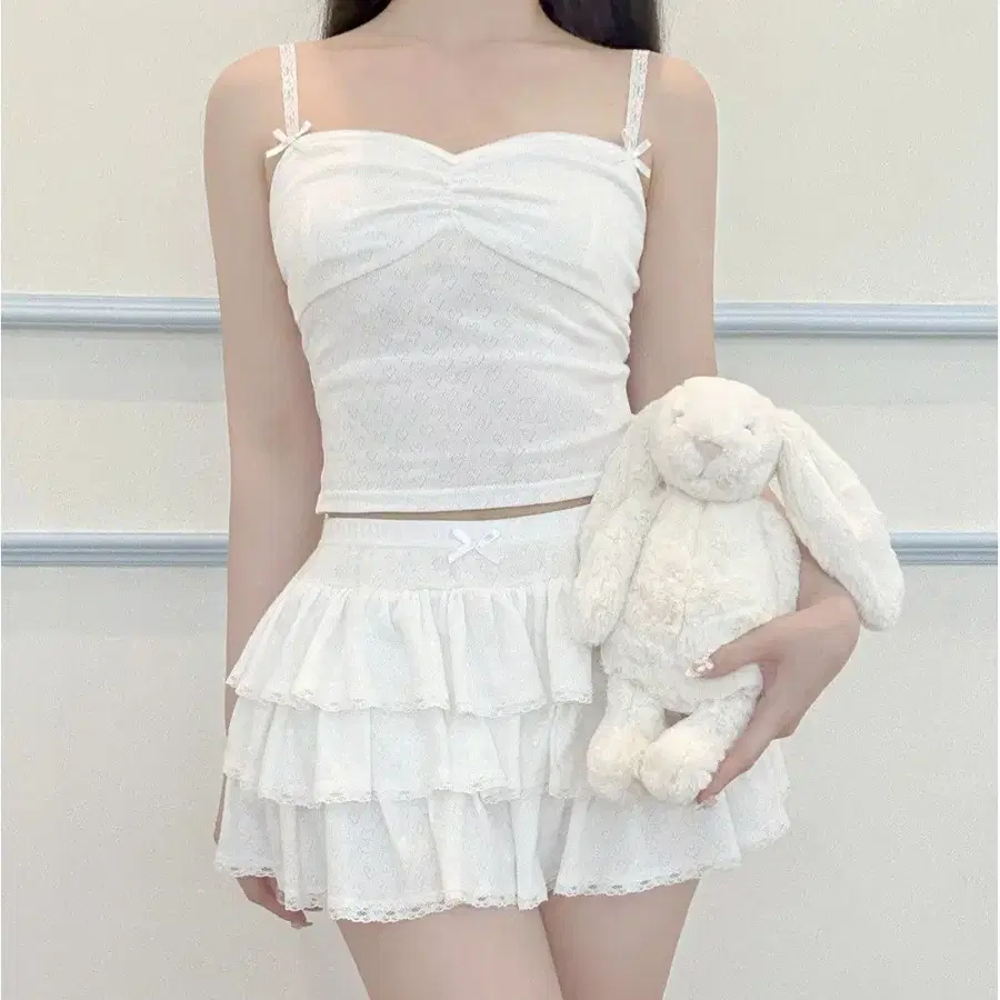 bunnyblush Bunny Heart top white 버니블러쉬 버니 하트탑 레이스 화이트 바니블러쉬 메이윤 유앤진 세히즈 유어러버블