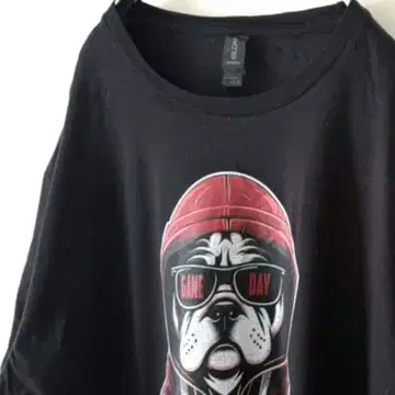 길단 DAWGS 불독스 조지아 대학 T셔츠 L 블랙 블랙 구제 의류