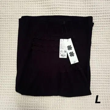 유니클로 셔링 스커트 블랙