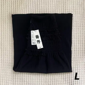 유니클로 셔링 스커트 블랙