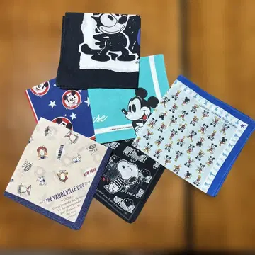 캐릭터 손수건 6장 세트 디즈니 스누피