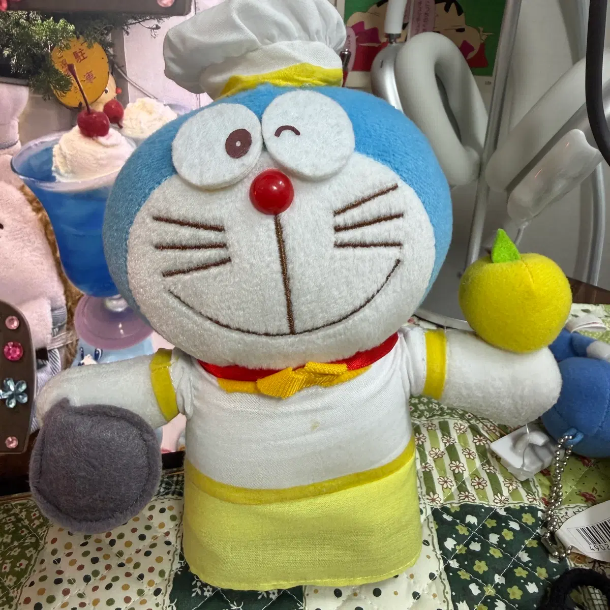 도라에몽 요리사 고전 인형 고리 키링