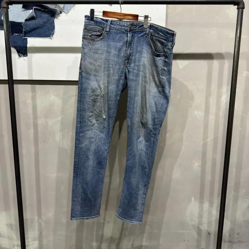 (36인치) 아메리칸이글 빈티지 워싱 스판 청바지