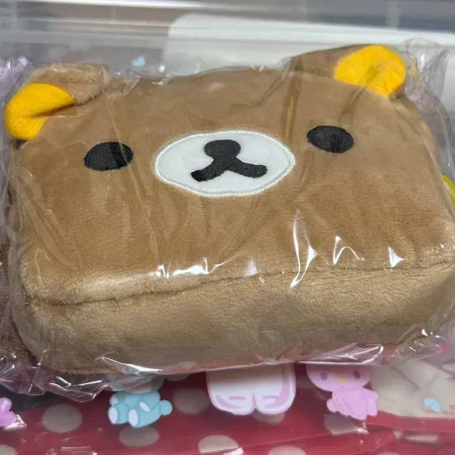 리락쿠마 패스 케이스 멀티 파우치 사각파우치 얼굴 인형