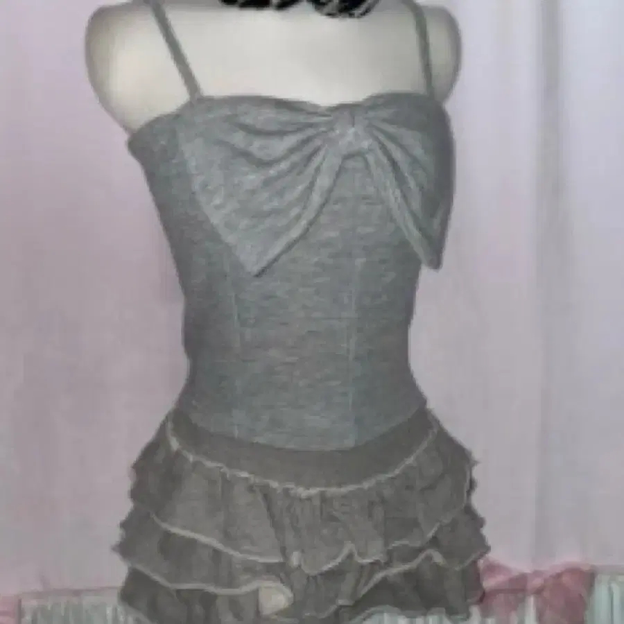 페일솝 양산형 페어리 갸루 리본 슬리브리스 나시