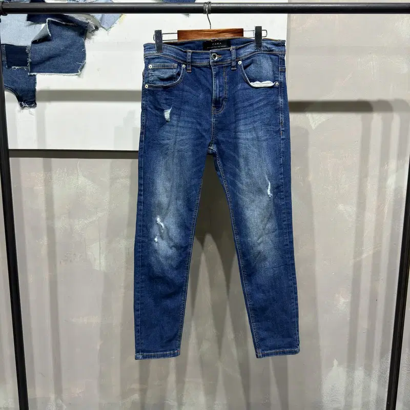 (30인치) 자라 ZARA 스판 디스트로이드진 청바지 데님팬츠