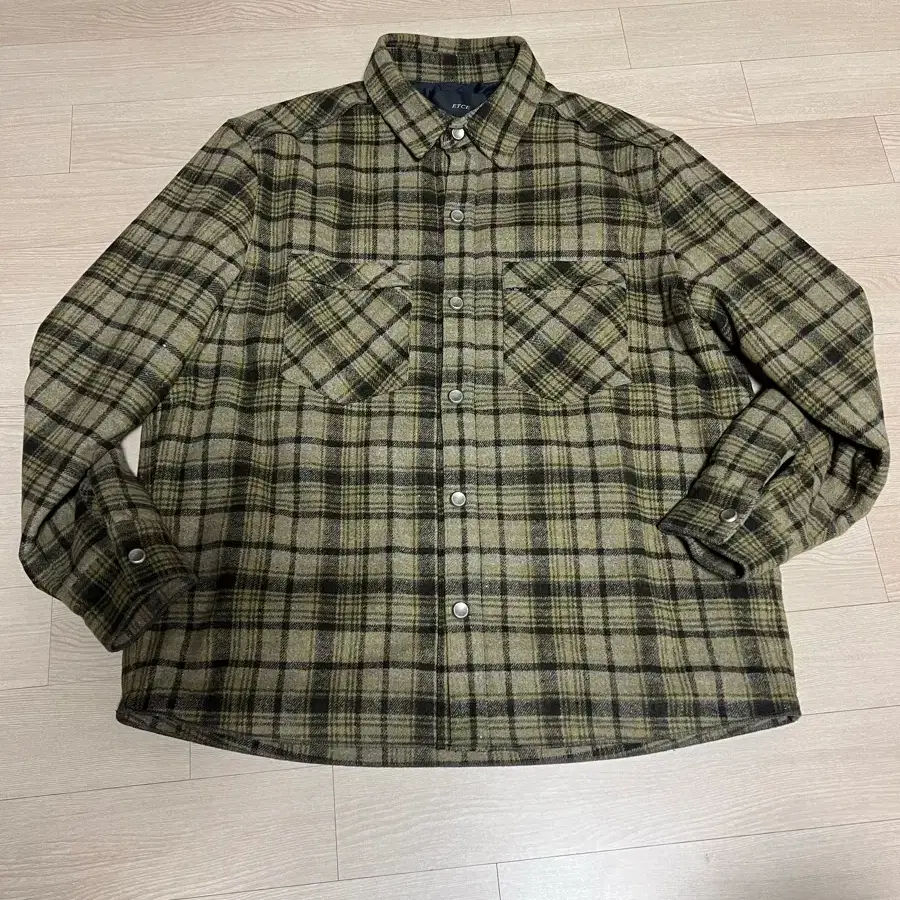 ETCE 헤비 울 퀄팅 자켓 그린 M (체감 L~XL)