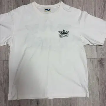 9090 티셔츠 화이트 크라운 로고
