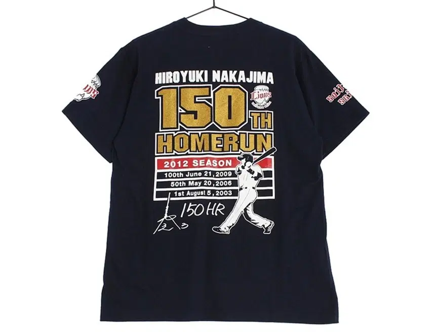 NPB 사이타마 세이부라이온즈 나카지마 150홈런기념티셔츠 M
